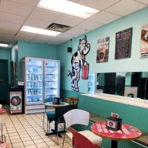 Inside Chocolate Shoppe Ice Cream's Camelot Location